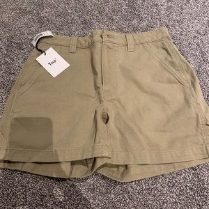 TNA Women's Cargo Shorts in Olive Green